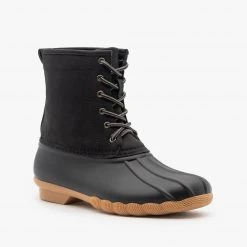 Top Moda Chic Lace Up Duck Boots