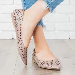 Cherish Chic Laser Cut Pointy Flats