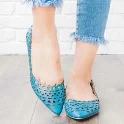 Cherish Chic Laser Cut Pointy Flats