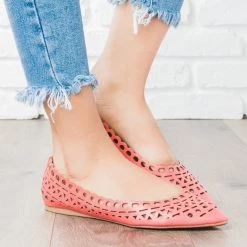 Cherish Chic Laser Cut Pointy Flats