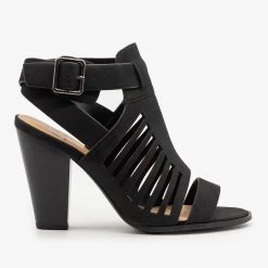 Delicious Shoes Chic Laser Cut Slingback Heels Newest Arrivals