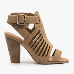 Delicious Shoes Chic Laser Cut Slingback Heels Newest Arrivals