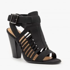 Delicious Shoes Chic Laser Cut Slingback Heels Newest Arrivals