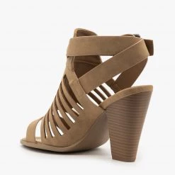 Delicious Shoes Chic Laser Cut Slingback Heels Newest Arrivals