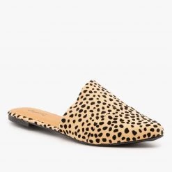 Qupid Shoes Newest Arrivals Chic Leopard Print Wrapped Mules
