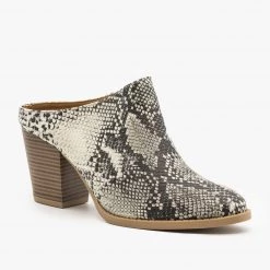 Qupid Shoes Chic Mule Booties FINAL SALE