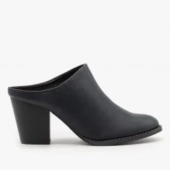 Qupid Shoes Chic Mule Booties FINAL SALE