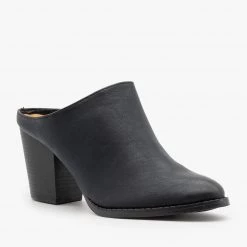 Qupid Shoes Chic Mule Booties FINAL SALE
