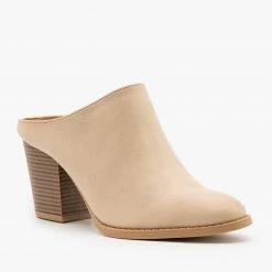 Qupid Shoes Chic Mule Booties FINAL SALE
