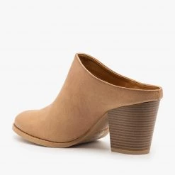Qupid Shoes Chic Mule Booties FINAL SALE