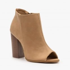 Bella Marie Chic Peep Toe Booties