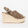 Soda Shoes Newest Arrivals Chic Peep-Toe Espadrille Platform Wedges