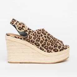 Soda Shoes Newest Arrivals Chic Peep-Toe Espadrille Platform Wedges