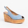 Refresh Newest Arrivals Chic Peep Toe Wooden Platform Wedges