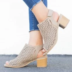 City Classified Shoes Chic Perforated Ankle Booties 11 City Classified Shoes Chic Perforated Ankle Booties