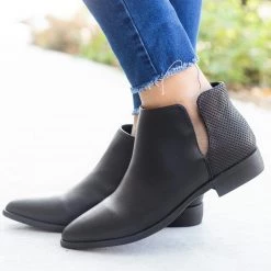 Bamboo Shoes Newest Arrivals Chic Pinhole Back Bootie