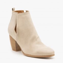 Qupid Shoes Newest Arrivals Chic Side Cut Burnished Booties 5 Qupid Shoes Newest Arrivals Chic Side Cut Burnished Booties