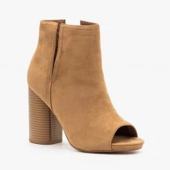 Soda Shoes Chic Side Slit Peep Toe Booties Newest Arrivals 9 Soda Shoes Chic Side Slit Peep Toe Booties Newest Arrivals