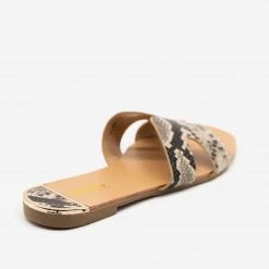AMS Shoes Chic Snake Print Sandals Newest Arrivals