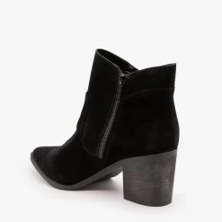 Breckelle's Newest Arrivals Chic Zipper Heeled Ankle Booties FINAL SALE