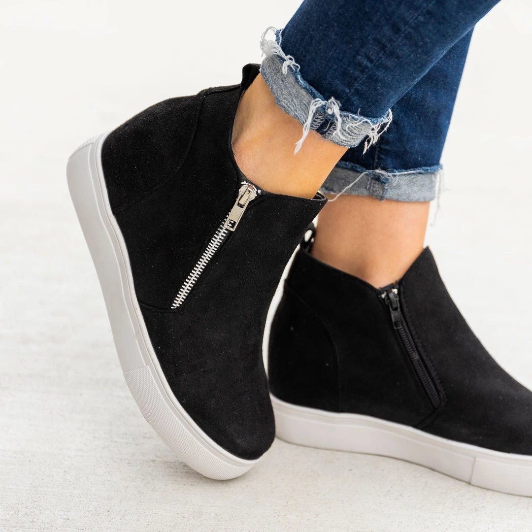 Nature Breeze Chic Zippered Inner Wedge Sneakers Newest Arrivals 8 Nature Breeze Chic Zippered Inner Wedge Sneakers Newest Arrivals