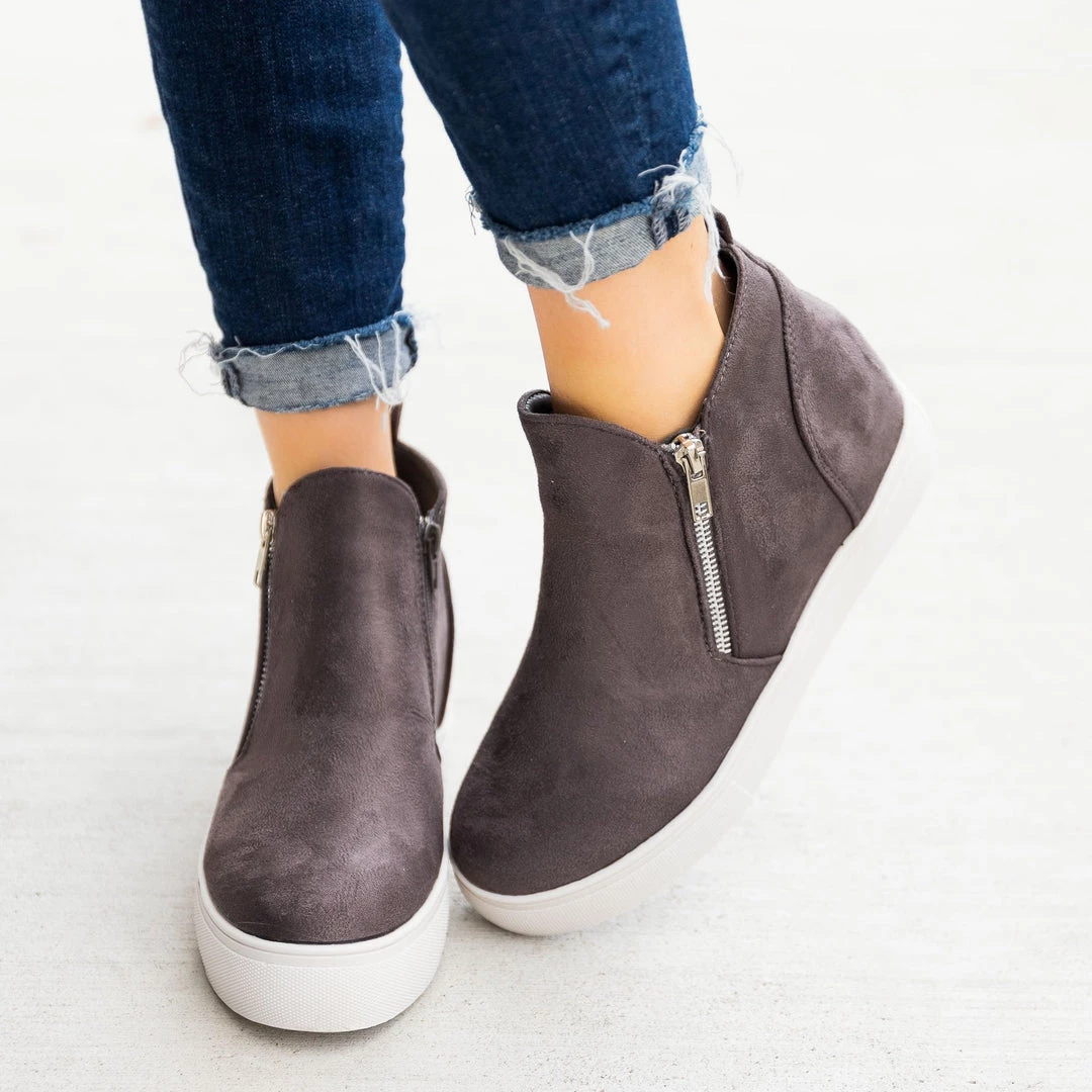 Nature Breeze Chic Zippered Inner Wedge Sneakers Newest Arrivals 7 Nature Breeze Chic Zippered Inner Wedge Sneakers Newest Arrivals
