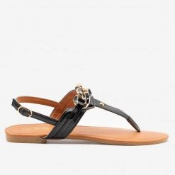 Soda Shoes Newest Arrivals Chunky Chain Accent Sandals