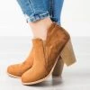 Mata Chunky Heel Ankle Booties