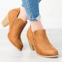 Mata Chunky Heel Ankle Booties