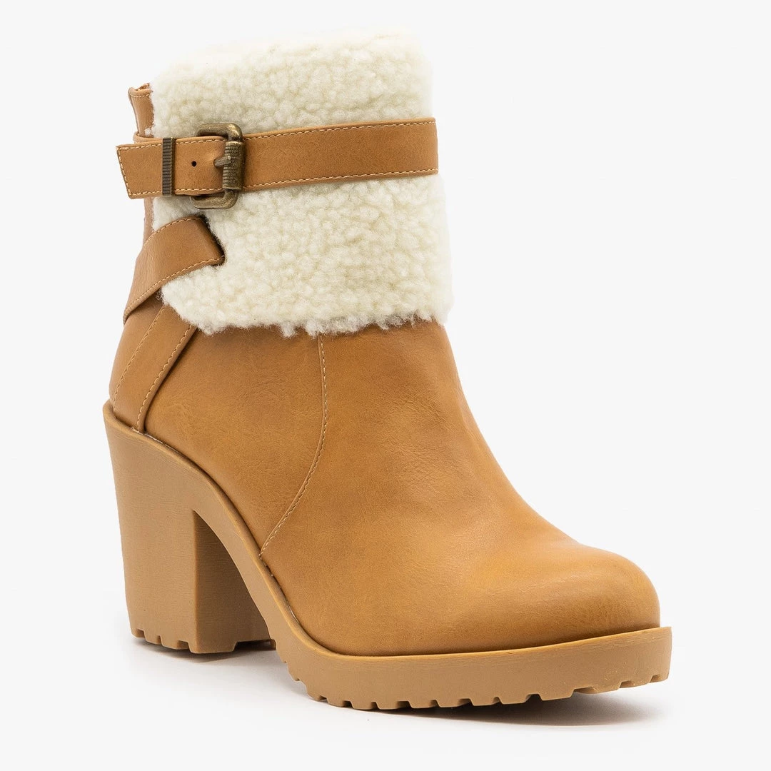 Soda Shoes Chunky Heel Belted Booties Newest Arrivals 3 Soda Shoes Chunky Heel Belted Booties Newest Arrivals