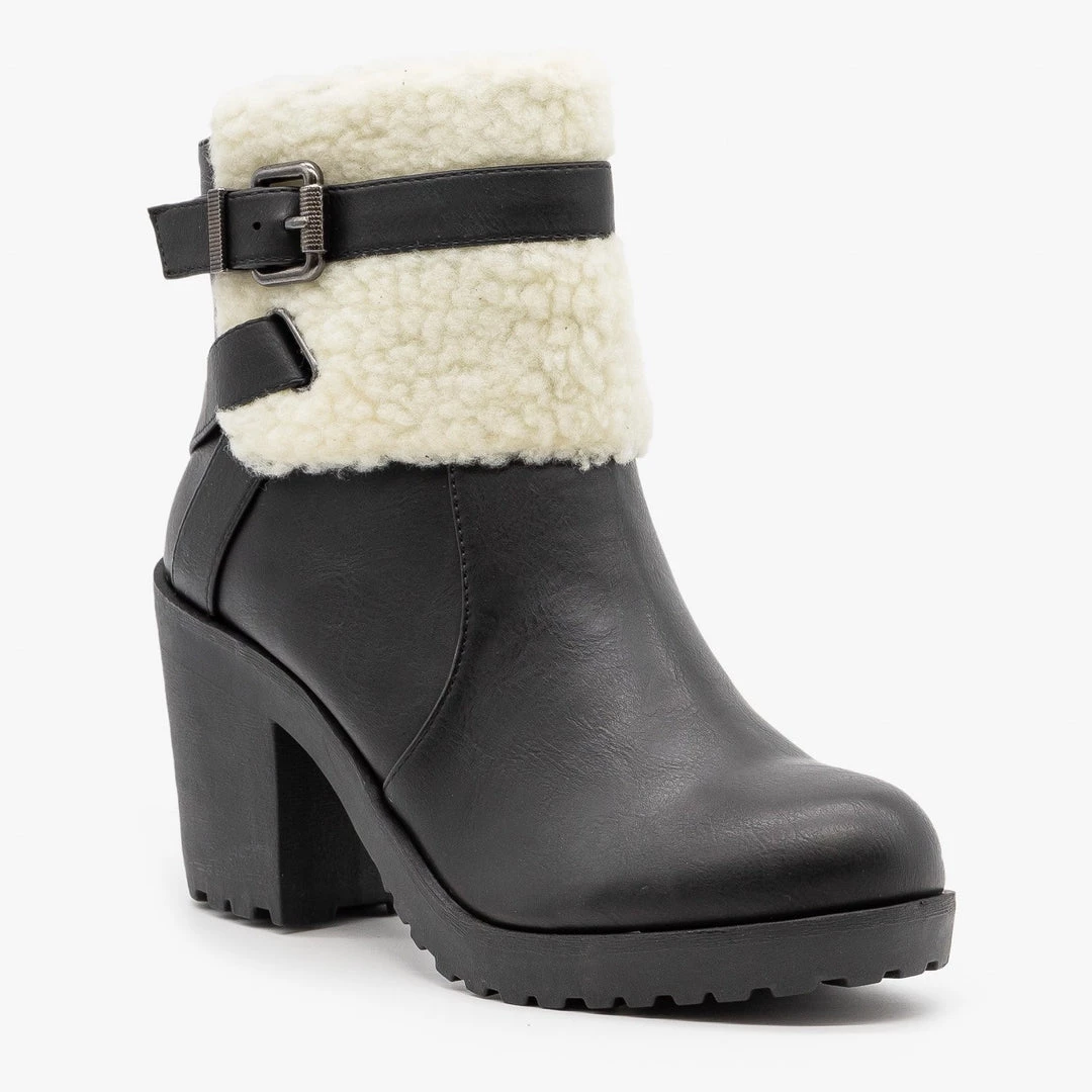 Soda Shoes Chunky Heel Belted Booties Newest Arrivals 6 Soda Shoes Chunky Heel Belted Booties Newest Arrivals