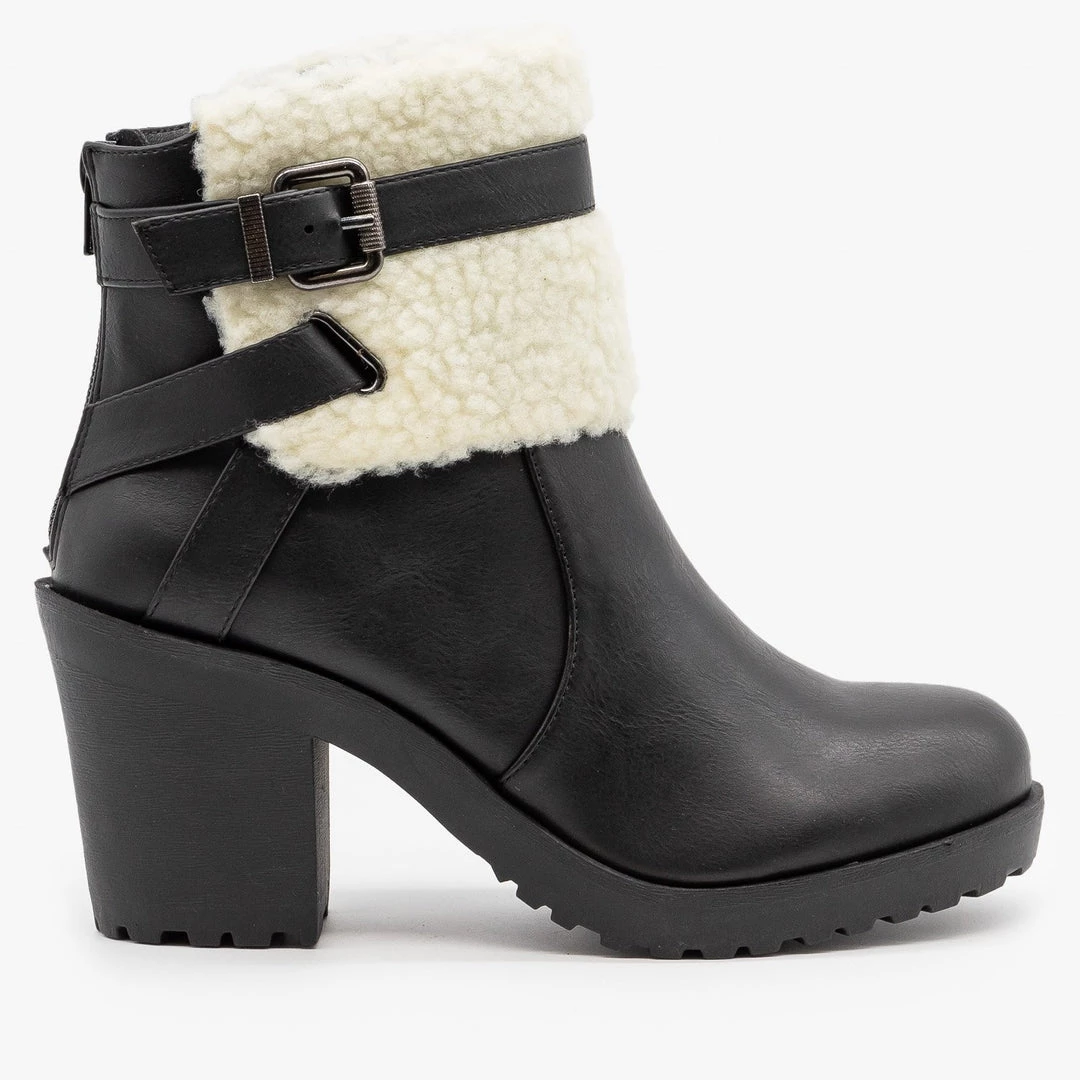 Soda Shoes Chunky Heel Belted Booties Newest Arrivals 4 Soda Shoes Chunky Heel Belted Booties Newest Arrivals