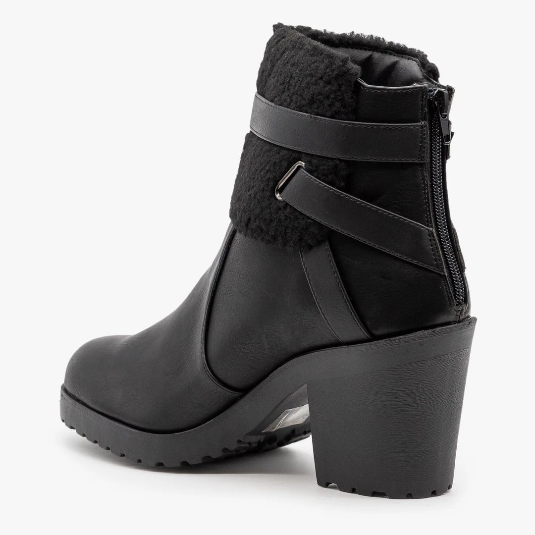 Soda Shoes Chunky Heel Belted Booties Newest Arrivals 11 Soda Shoes Chunky Heel Belted Booties Newest Arrivals