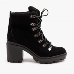 Beast Shoes Newest Arrivals Chunky Heel Lug Sole Booties