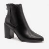 Novo Shoes Chunky Heel Pointed Ankle Bootie Newest Arrivals