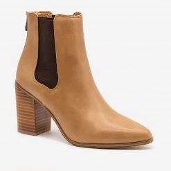 Novo Shoes Chunky Heel Pointed Ankle Bootie Newest Arrivals