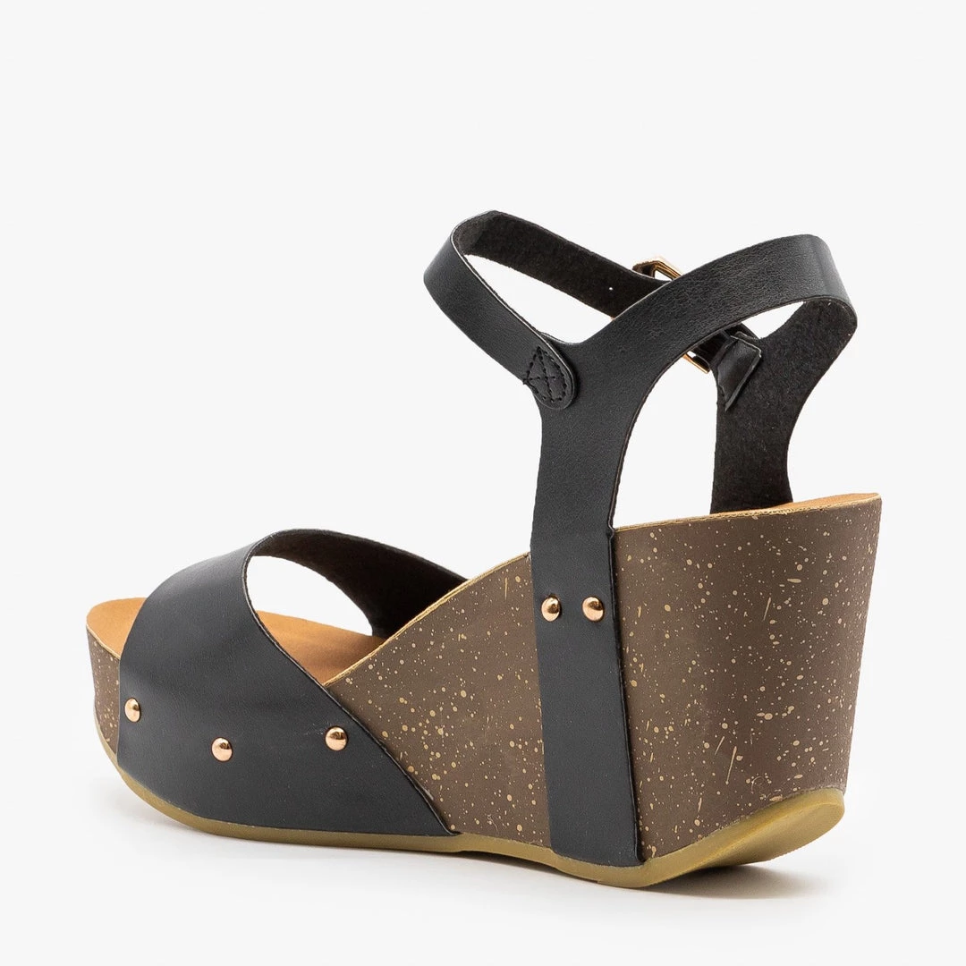 Anna Shoes Chunky Wedge Sandals 8 Anna Shoes Chunky Wedge Sandals