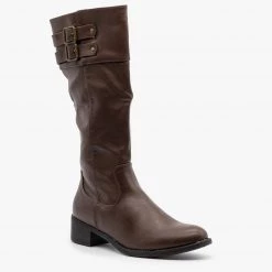 Refresh Classic Chunky Heel Riding Boots Newest Arrivals