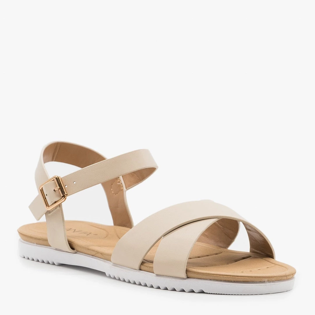 Anna Shoes Newest Arrivals Classic Crossed Slingback Sandals 2 Anna Shoes Newest Arrivals Classic Crossed Slingback Sandals