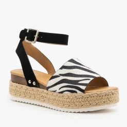Soda Shoes Classic Espadrille Flatform Wedges