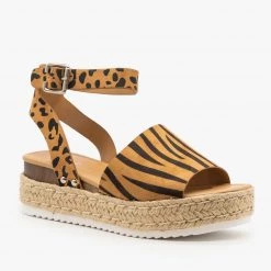 Soda Shoes Classic Espadrille Flatform Wedges