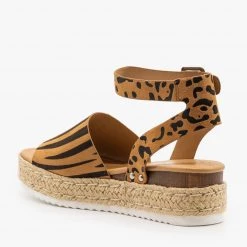 Soda Shoes Classic Espadrille Flatform Wedges