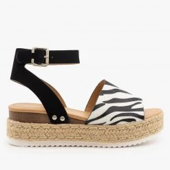Soda Shoes Classic Espadrille Flatform Wedges