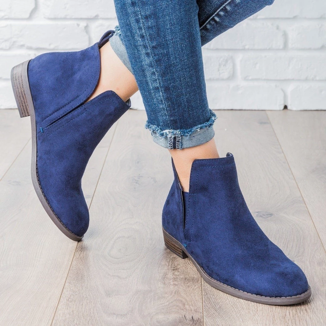 City Classified Shoes Classic Faux Suede Ankle Booties 1 City Classified Shoes Classic Faux Suede Ankle Booties