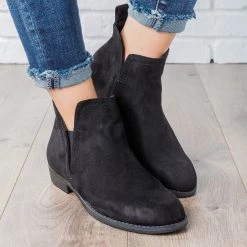 City Classified Shoes Classic Faux Suede Ankle Booties 23 City Classified Shoes Classic Faux Suede Ankle Booties