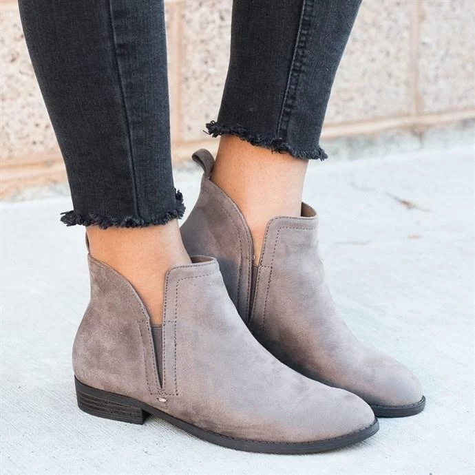 City Classified Shoes Classic Faux Suede Ankle Booties 3 City Classified Shoes Classic Faux Suede Ankle Booties