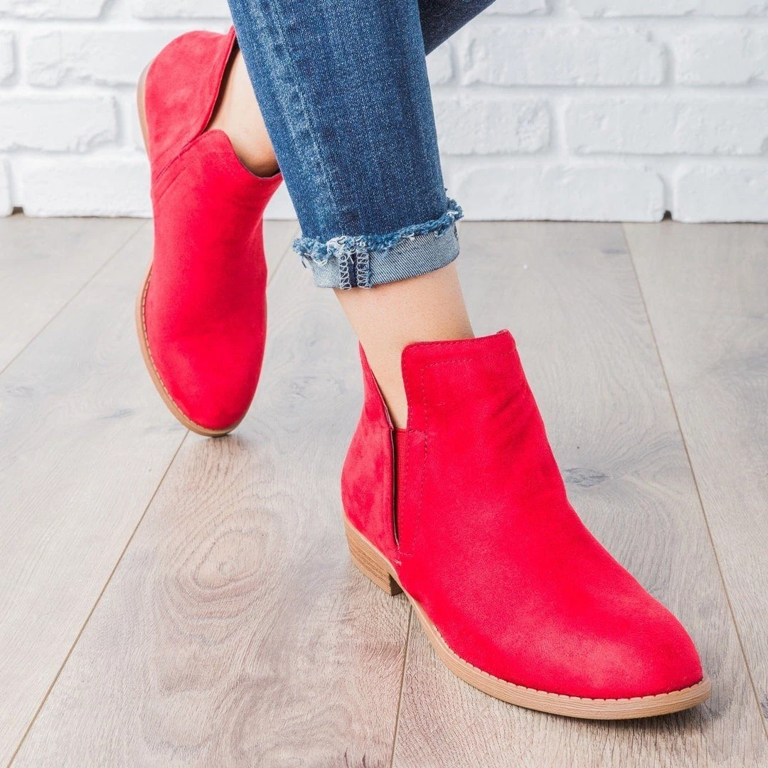 City Classified Shoes Classic Faux Suede Ankle Booties 13 City Classified Shoes Classic Faux Suede Ankle Booties