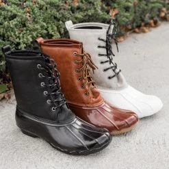 Shoelala Classic Lace Up Duck Boots
