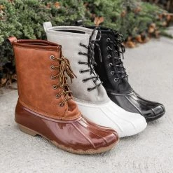 Shoelala Classic Lace Up Duck Boots