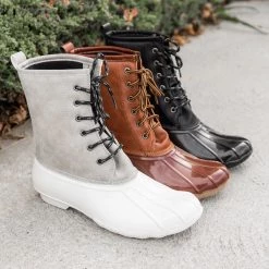 Shoelala Classic Lace Up Duck Boots
